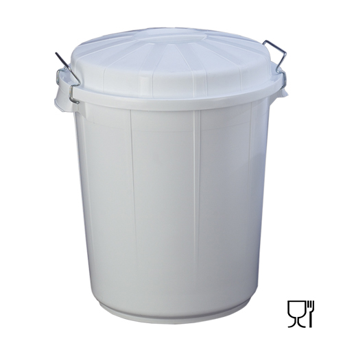 CUBO DE BASURA INDUSTRIAL 70L CON TAPA ENGANCHE METALICO