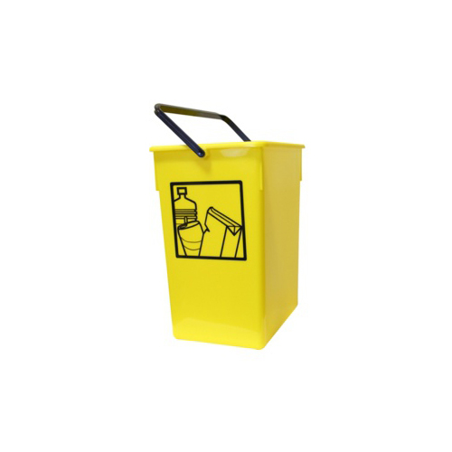 Fervik  Cubo Basura Reciclaje con asa. 15 litros Color Amarillo