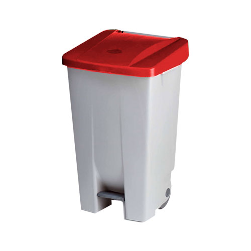 CUBO BASURA SELECTIVO 80L CON RUEDAS Y PEDAL