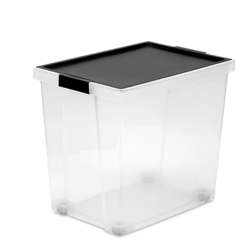  CAJA 60L MULTIUSOS CON RUEDAS TAPA NEGRA 