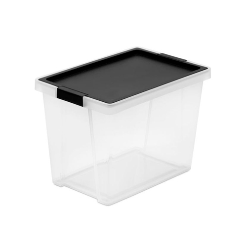 CAJA 15L MULTIUSOS TAPA NEGRA