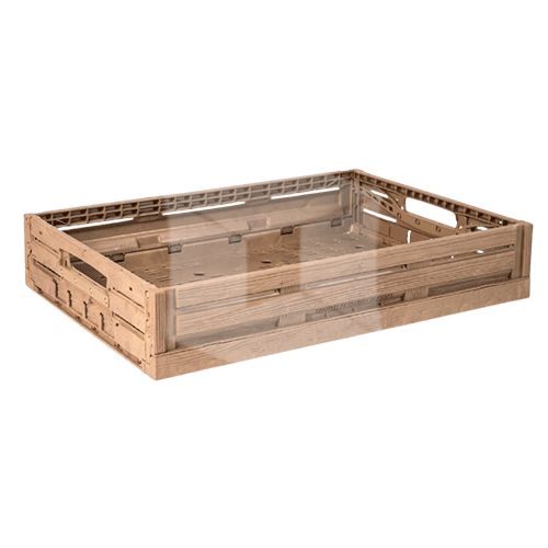 CUBETA PLEGABLE DE PLÁSTICO MADERA 22L